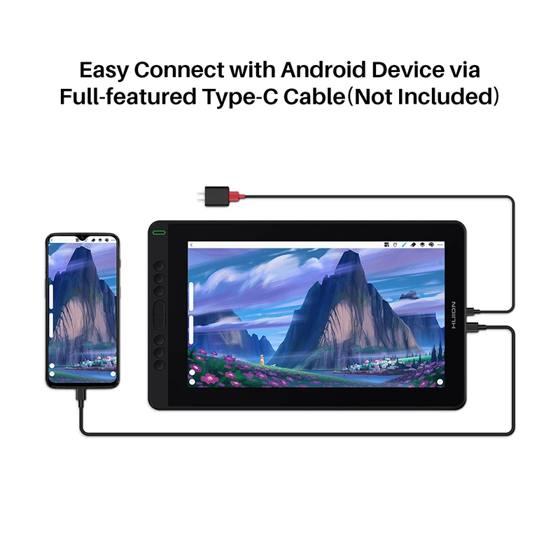 13 Graphics Drawing Tablet with Battery-Free Stylus - Image 2