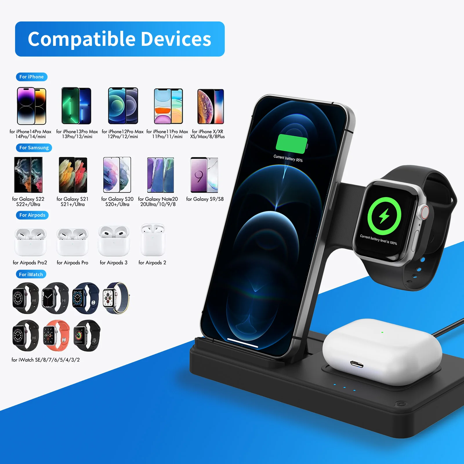 3-in-1 Foldable Magnetic Wireless Charging Station - Image 4