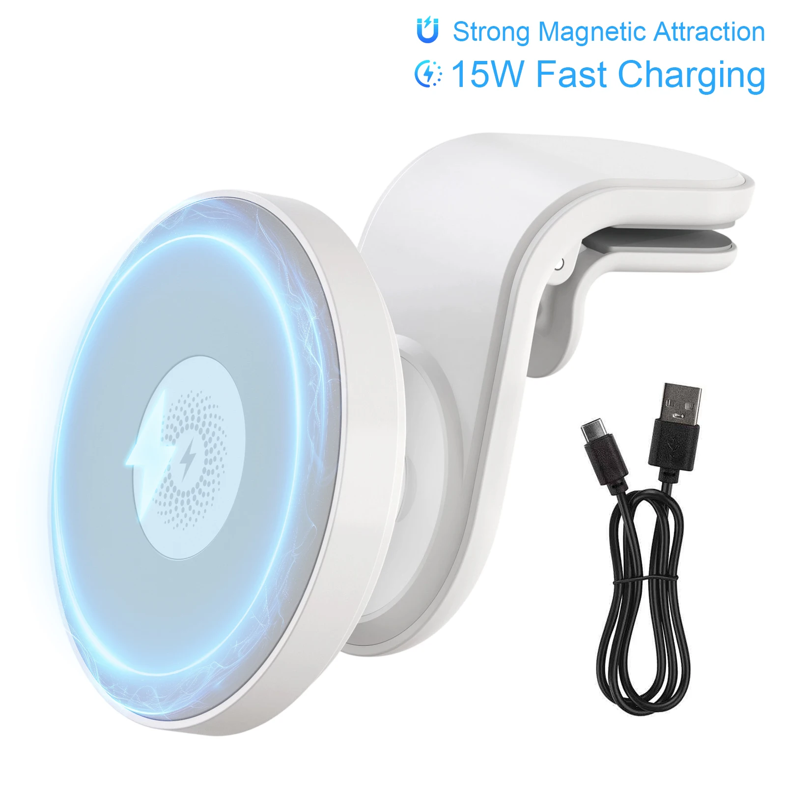 15W Magnetic Wireless Car Charger Mount - Image 7