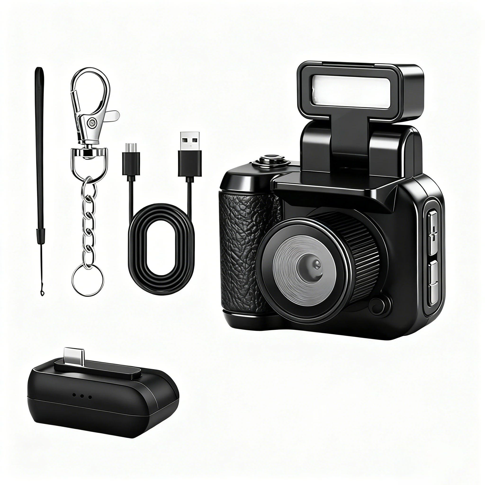 1080P Retro Mini Keychain Camera - Image 1