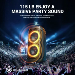 100W RMS IPX6 Waterproof Bluetooth Speaker - Thumbnail Image 2