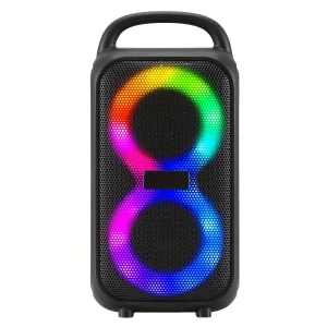 Portable Party Bluetooth Speaker with Microphone & LED Lights - Thumbnail Image 6