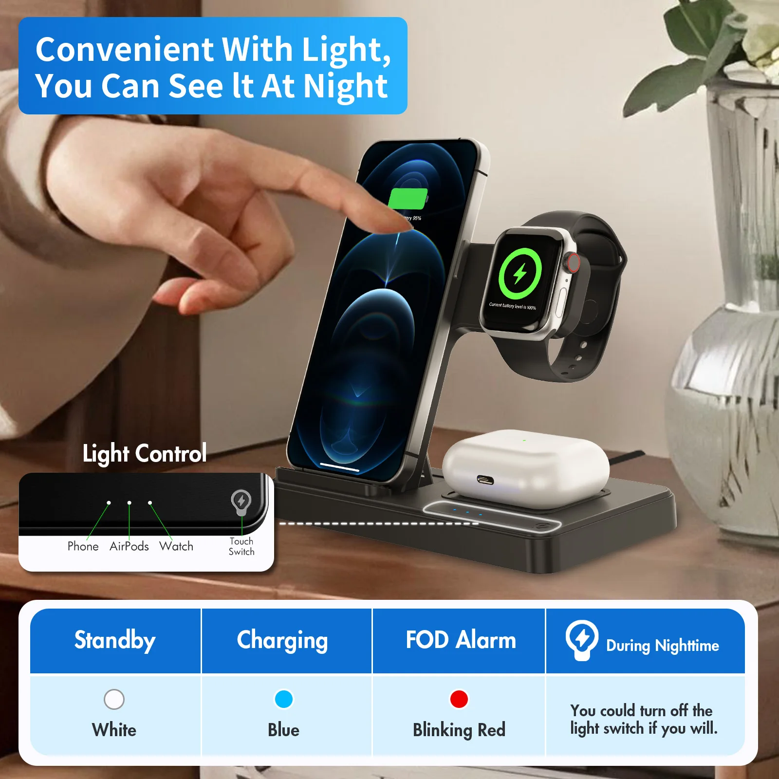 3-in-1 Foldable Magnetic Wireless Charging Station - Image 3