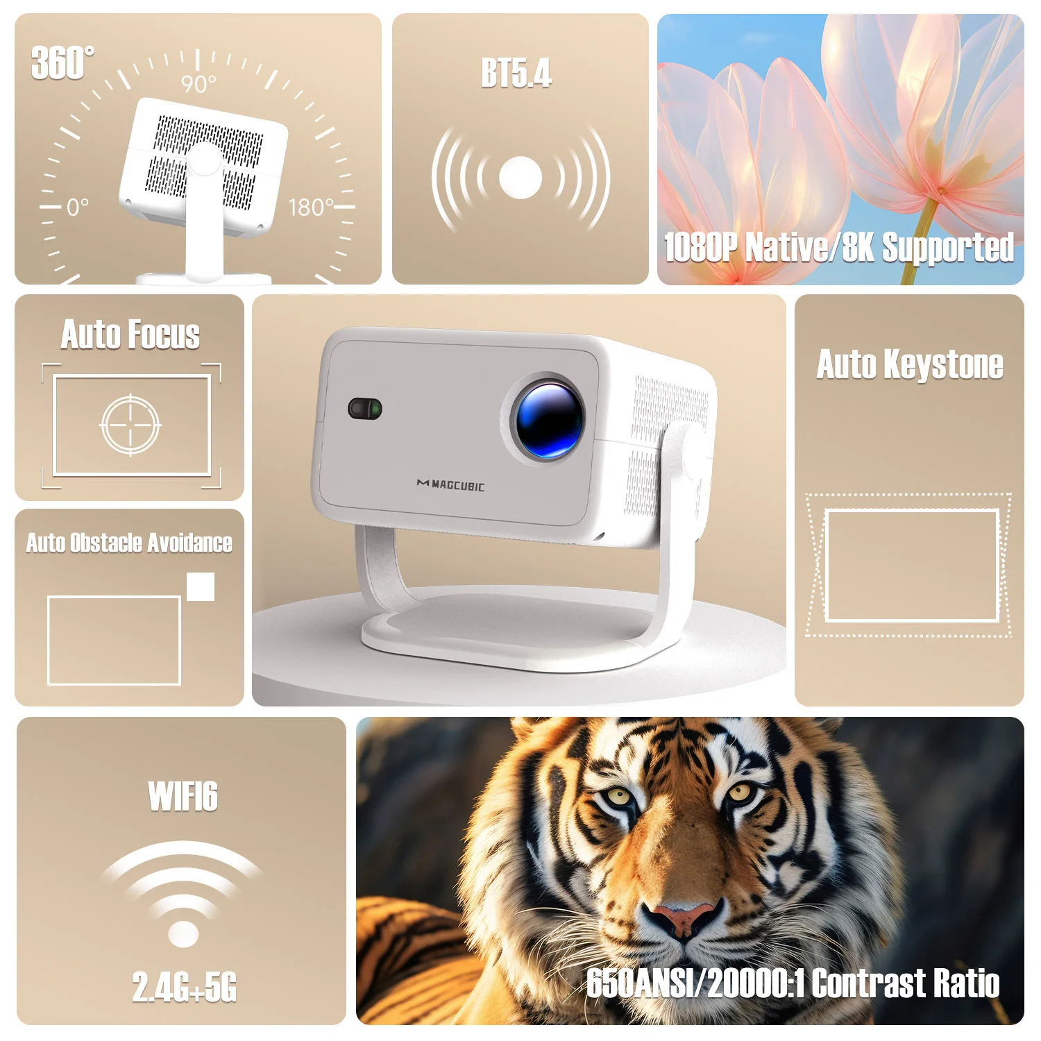 Native 1080P Portable Smart Outdoor Projector - Image 3