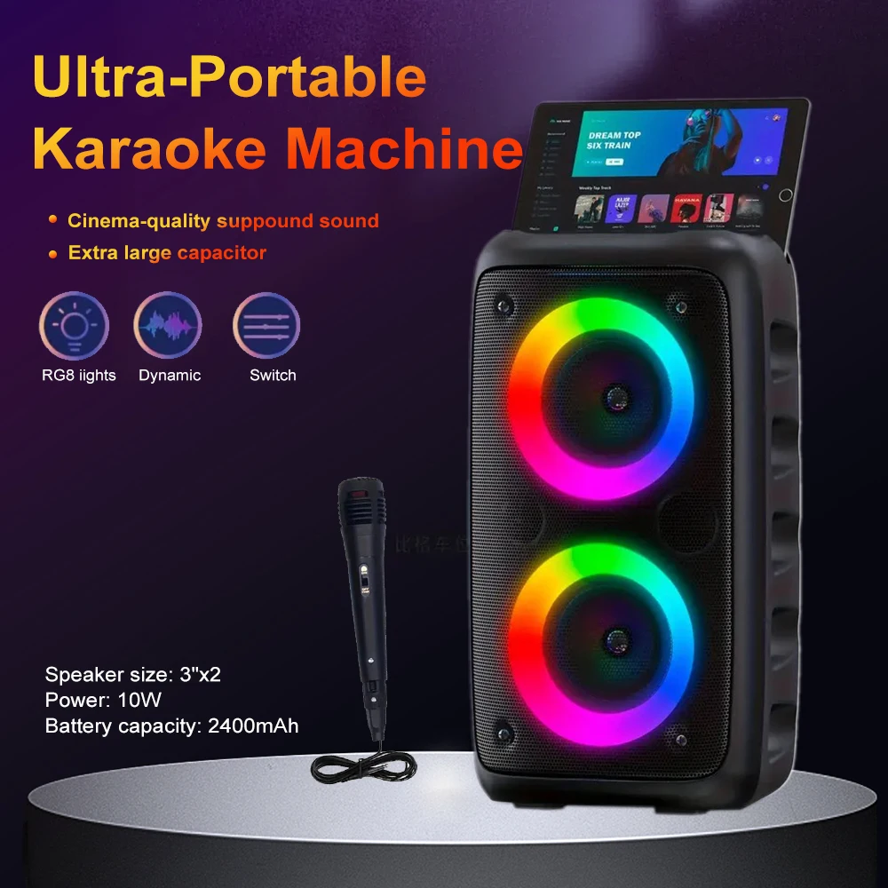 Portable Bluetooth Karaoke Speaker with Microphone - Image 1