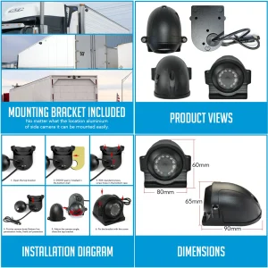 9-Inch IPS Car Monitor with 4 Reversing Cameras - Thumbnail Image 6