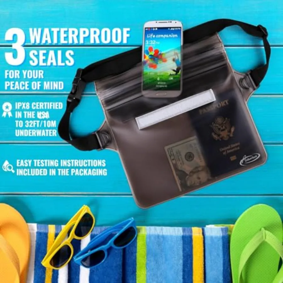 Waterproof Fanny Pack & Floating Phone Dry Bag for Travel and Beach - Image 4