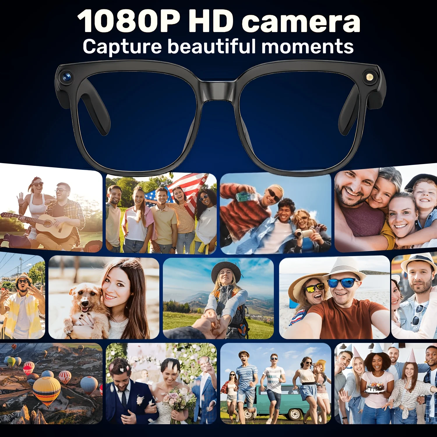 Smart Camera Glasses with 8MP HD Video & Bluetooth Audio - Image 7