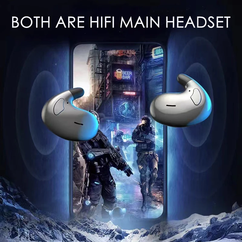 SK Ultra-thin Sleep Headphones 5.3 Wireless Bluetooth Headset Invisible Earbuds - Image 4
