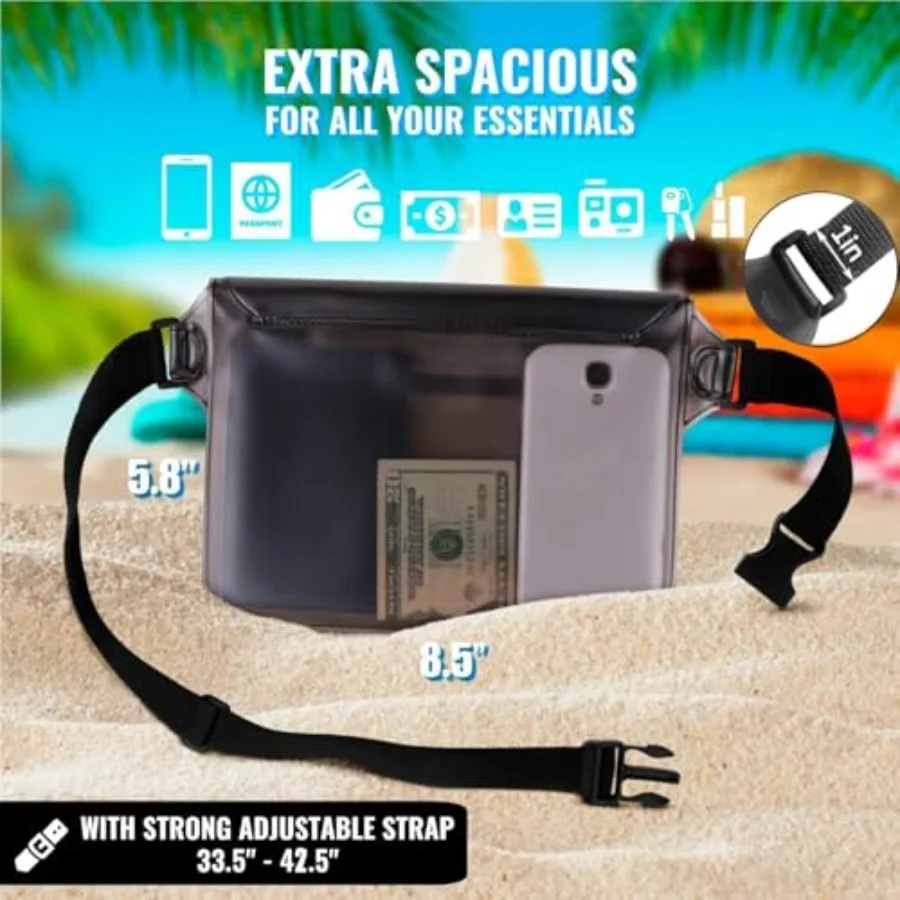 Waterproof Fanny Pack & Floating Phone Dry Bag for Travel and Beach - Image 3