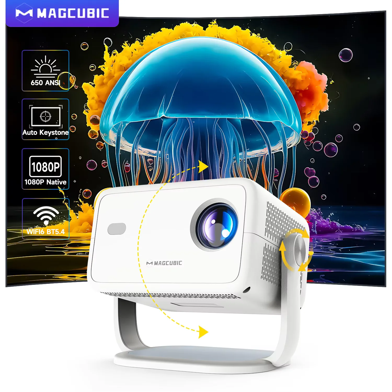Native 1080P Portable Smart Outdoor Projector - Image 1