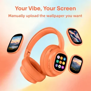 Over-Ear Wireless Headphones with Touch Screen - Thumbnail Image 6