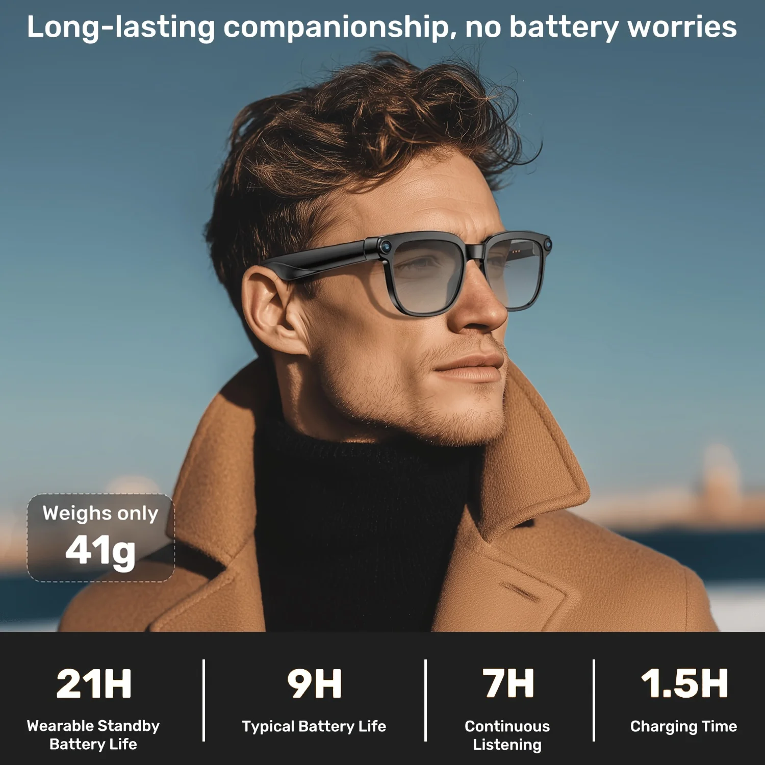 Smart Camera Glasses with 8MP HD Video & Bluetooth Audio - Image 5