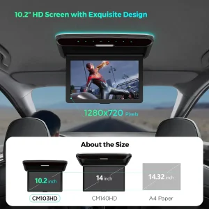 10.2" HD Car Roof Monitor with HDMI - Thumbnail Image 4