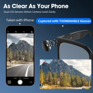 Smart Camera Glasses with 8MP HD Video & Bluetooth Audio - Thumbnail Image 3