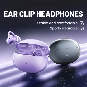 Open-Ear Wireless Bluetooth Clip-On Earbuds with Mic & 36-Hour Playtime - Thumbnail Image 7