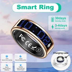 Smart Ring Fitness & Health Tracker with Sleep & Heart Rate Monitor - Thumbnail Image 10