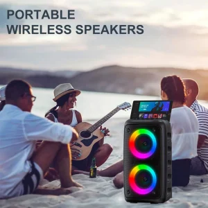 Portable Bluetooth Karaoke Speaker with Microphone - Thumbnail Image 5