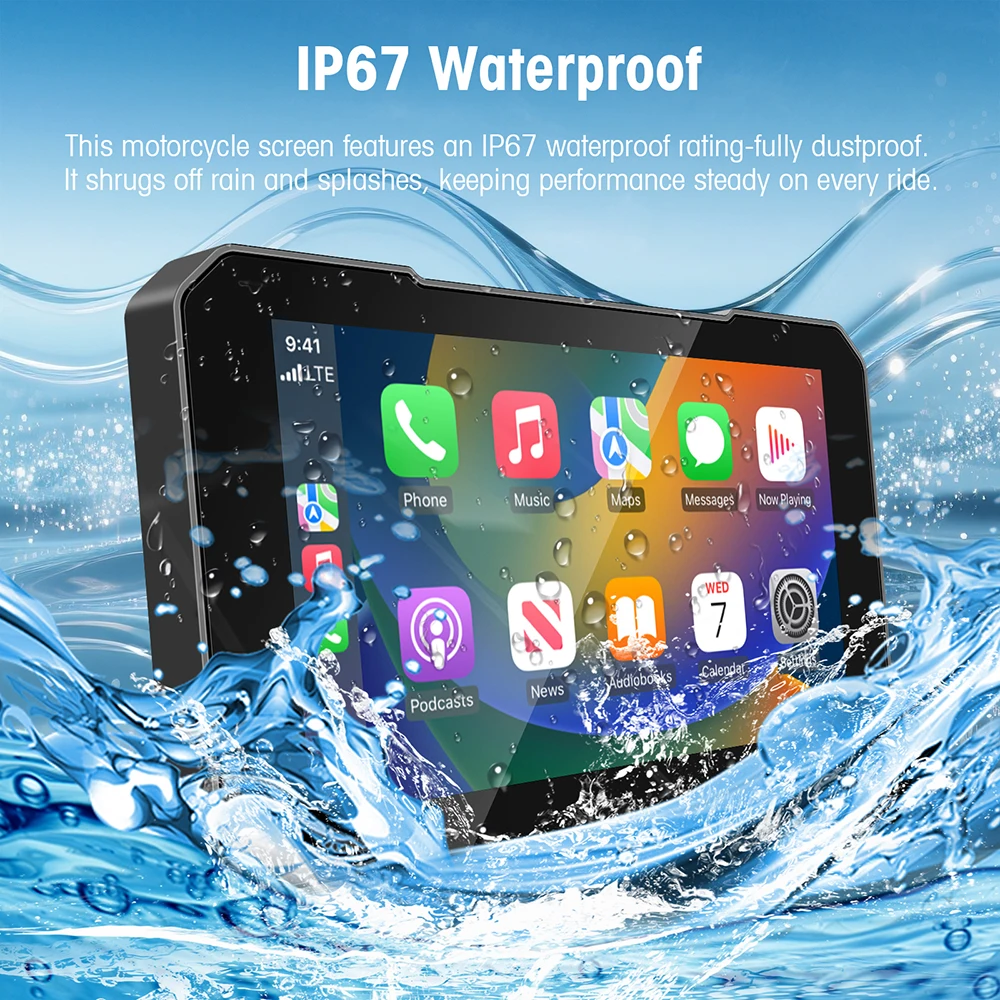 5" Waterproof Motorcycle GPS Navigation Screen - Image 3