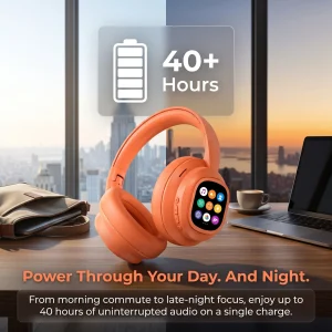 Over-Ear Wireless Headphones with Touch Screen - Thumbnail Image 4