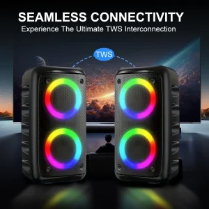Portable Bluetooth Karaoke Speaker with Microphone - Thumbnail Image 6