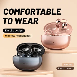 Open-Ear Wireless Bluetooth Clip-On Earbuds with Mic & 36-Hour Playtime - Thumbnail Image 5