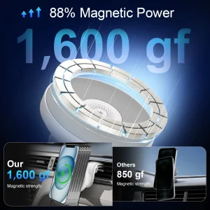15W Magnetic Wireless Car Charger Mount - Thumbnail Image 5