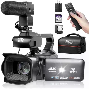 4K 64MP Video Camera Camcorder with 18X Zoom & Touchscreen - Thumbnail Image 1