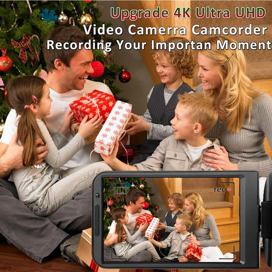 4K 64MP Video Camera Camcorder with 18X Zoom & Touchscreen - Image 6