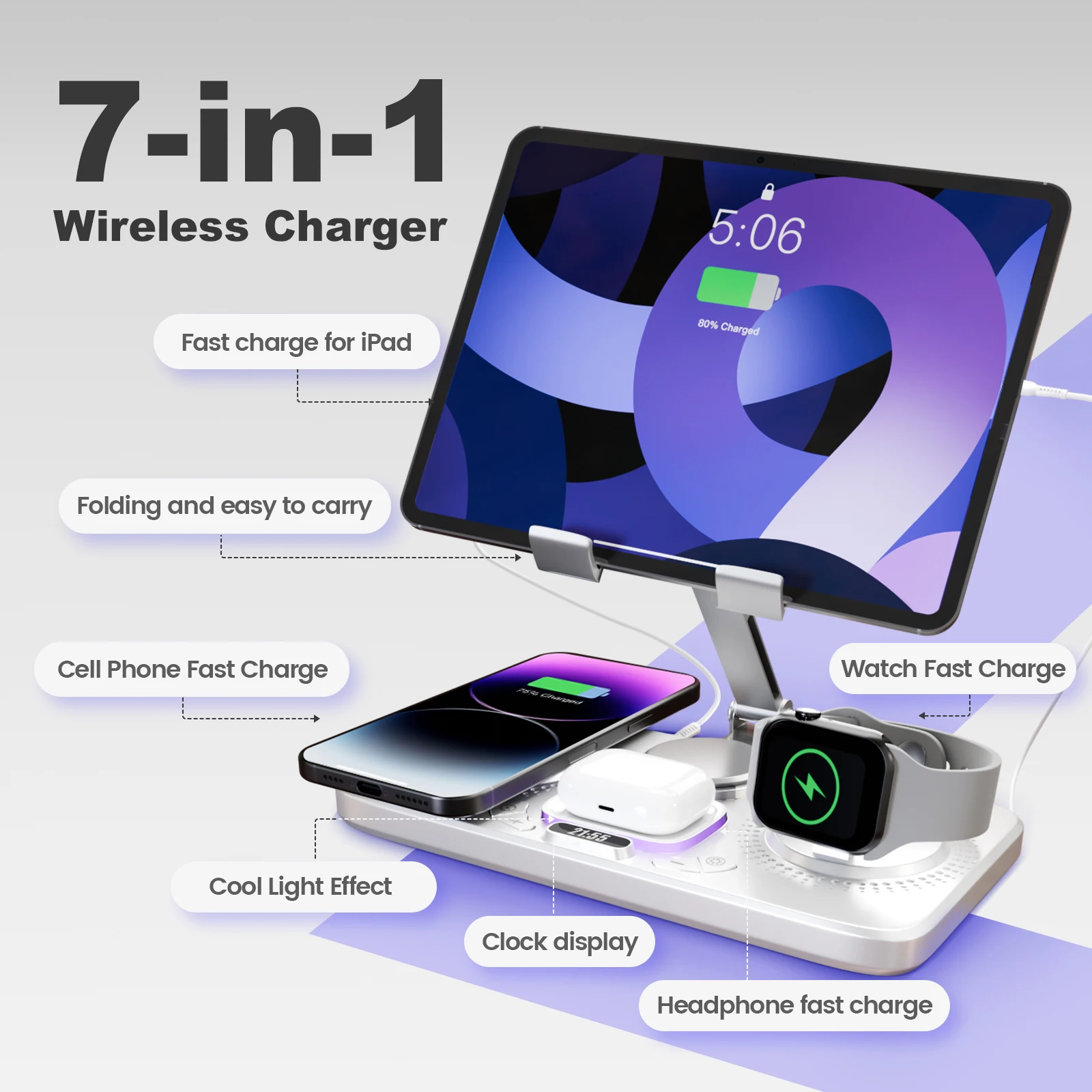 7-in-1 Fast Wireless Charging Station - Image 5
