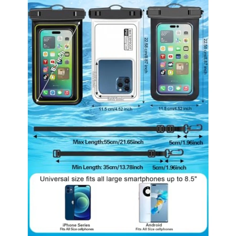 4-Pack IP68 Waterproof Phone Pouch Dry Bag - Image 2