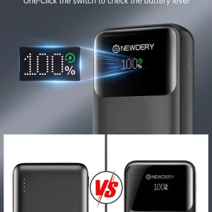 10000mAh Fast Charging Power Bank with Built-in USB-C Cable - Thumbnail Image 5