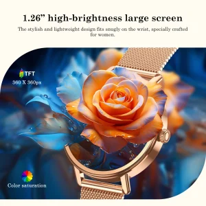 Blackview Women's Waterproof Smartwatch HD Fitness Tracker with Heart Rate Monitor - Thumbnail Image 4