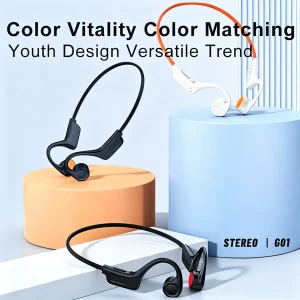 Open-Ear Bone Conduction Wireless Sports Headphones with Mic & Type-C Charging