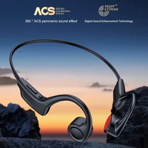 Open-Ear Bone Conduction Wireless Sports Headphones with Mic & Type-C Charging - Thumbnail Image 6