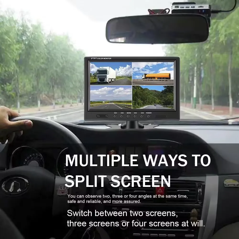 9-Inch IPS Car Monitor with 4 Reversing Cameras - Image 5