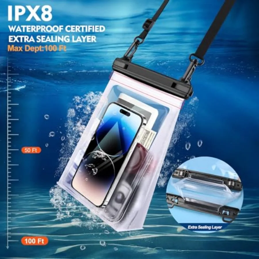 Floating Waterproof Phone Pouch with Sealing Strip - Image 4
