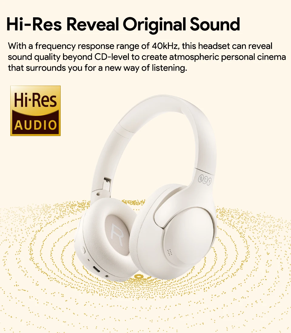 Wireless Headphones-Bluetooth 5.4, Hi-Res Audio - Image 1