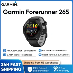 Garmin Forerunner 265 GPS 46mm Smartwatch 1.3" AMOLED Touchscreen Display