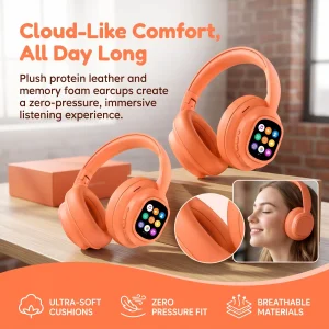 Over-Ear Wireless Headphones with Touch Screen - Thumbnail Image 3