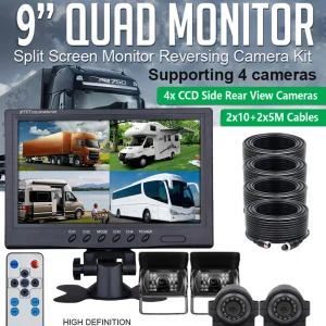 9-Inch IPS Car Monitor with 4 Reversing Cameras - Thumbnail Image 2