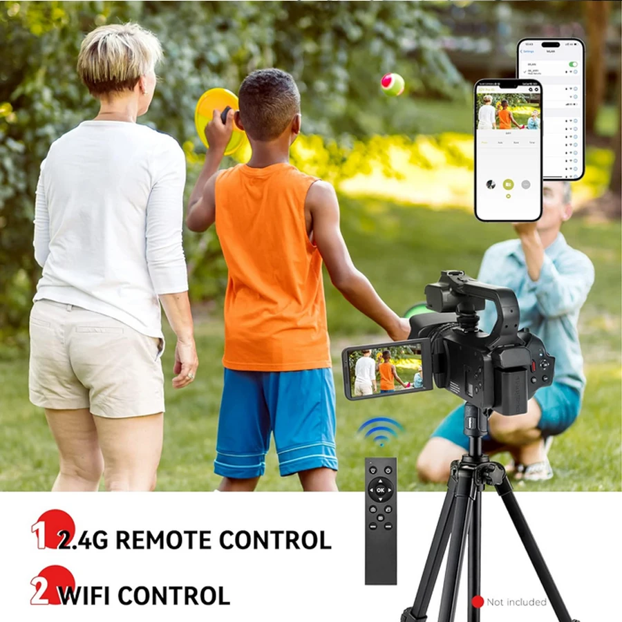 4K 64MP Video Camera Camcorder with 18X Zoom & Touchscreen - Image 3
