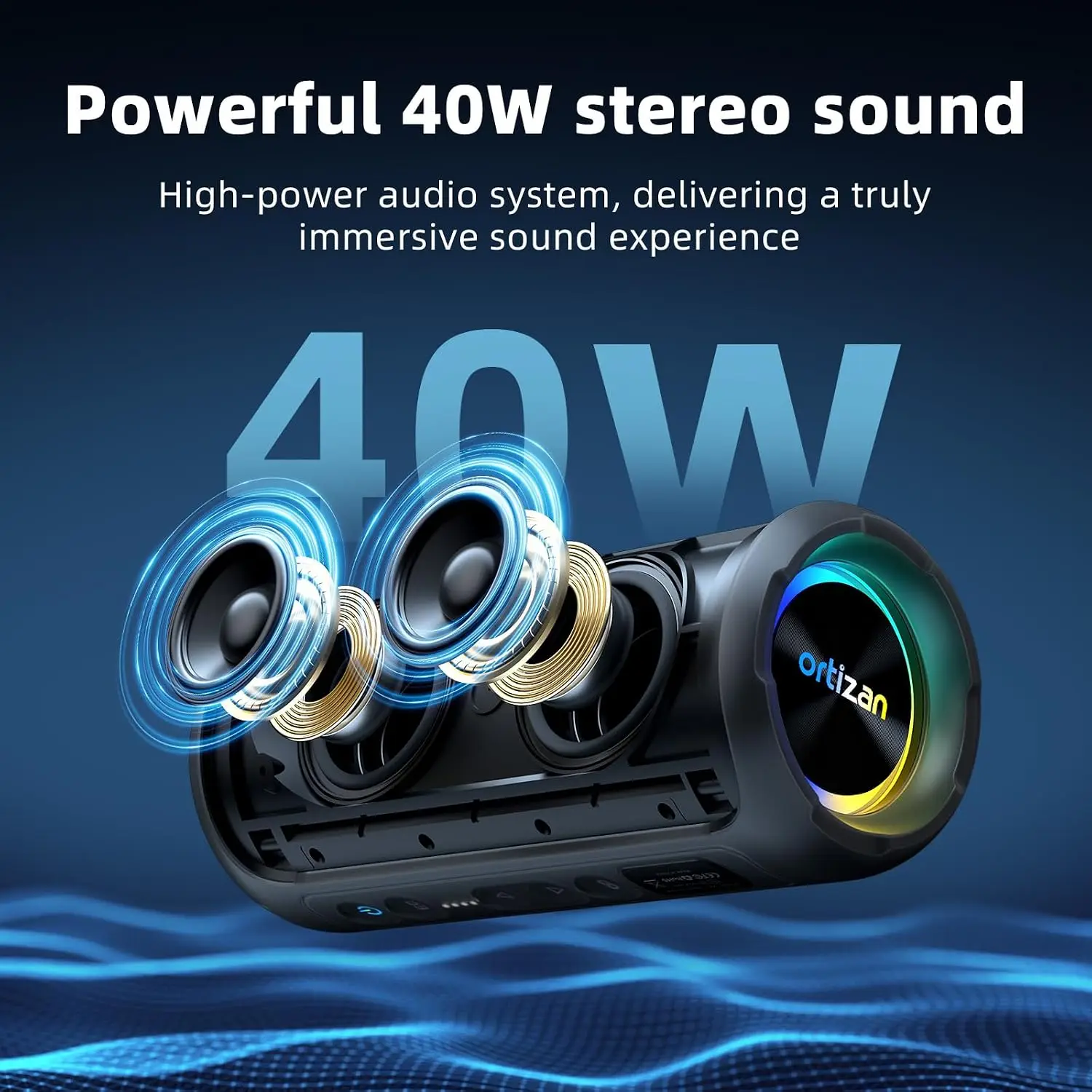 40W Portable Bluetooth Speaker with Bass - Image 2